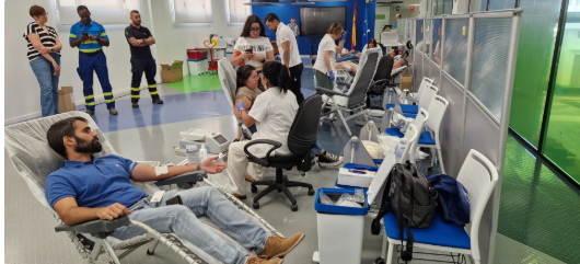 Donación de sangre en centros